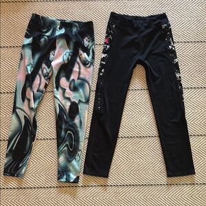 Under Armour Kids Printed and Black Leggings